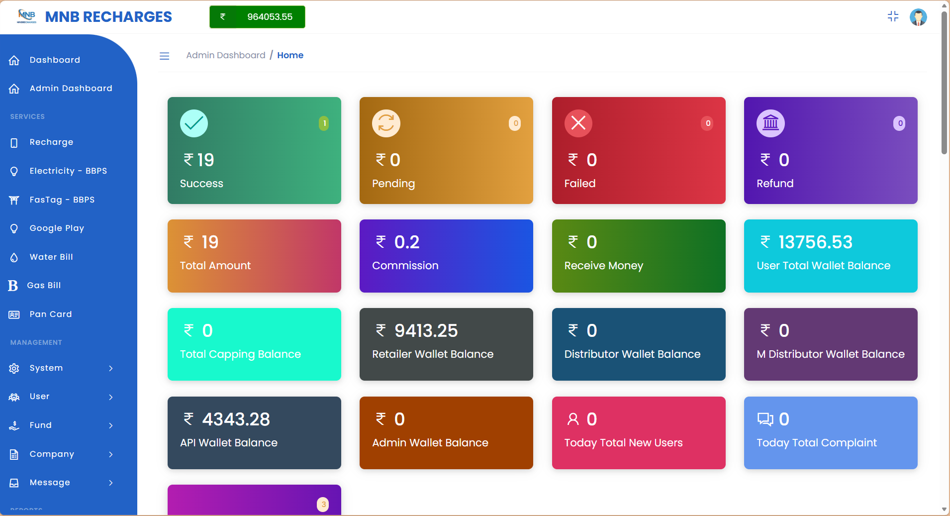Admin Dashboard